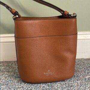 kate spade Brown Shoulder Bag with Pebbled Leather